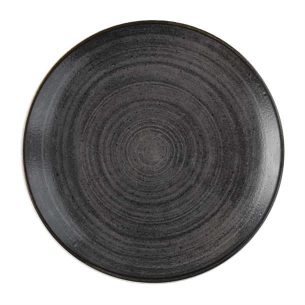 Churchill Stonecast Raw Black Evolve Coupe Plate 219mm (Box 12)(Direct)