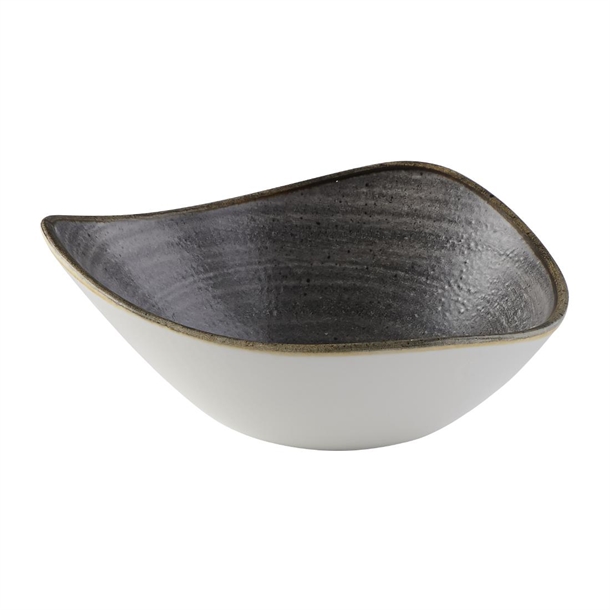 Churchill Stonecast Raw Black Lotus Bowl 7" Box 12