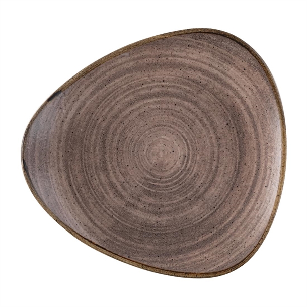Churchill Stonecast Raw Brown Lotus Plate 254mm (Box 12)(Direct)