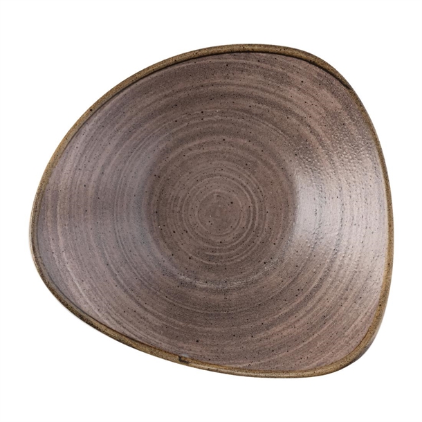 Churchill Stonecast Raw Brown Lotus Bowl 9" Box 12