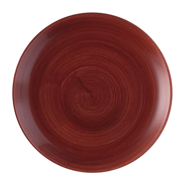 Churchill Stonecast Patina Red Rust Evolve Coupe Plate 165mm (Box 12)(Direct)