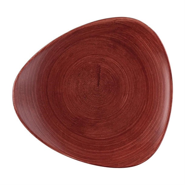 Churchill Stonecast Patina Red Rust Lotus Plate 229mm (Box 12)(Direct)