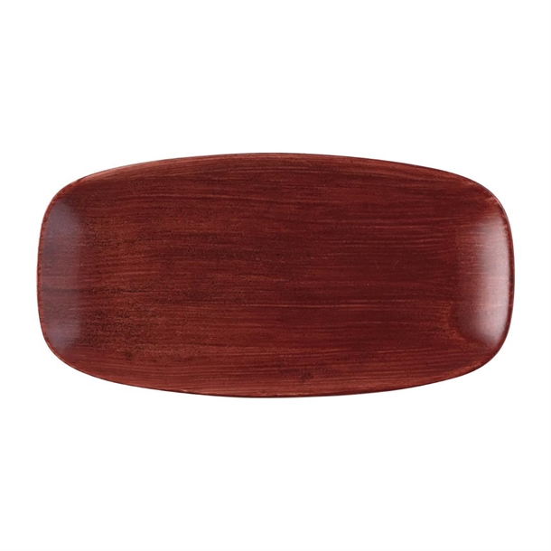 Stonecast Patina Red Rust Chefs Oblong Plate 287x152mm (Box 12) (B2B)