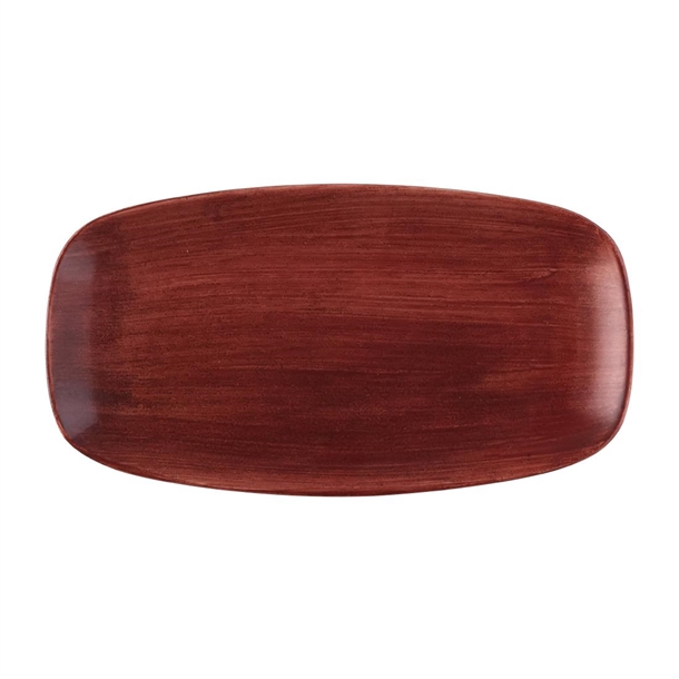 Churchill Stonecast Patina Red Rust Chefs Oblong Plate 348x189mm(Box 6)(Direct)