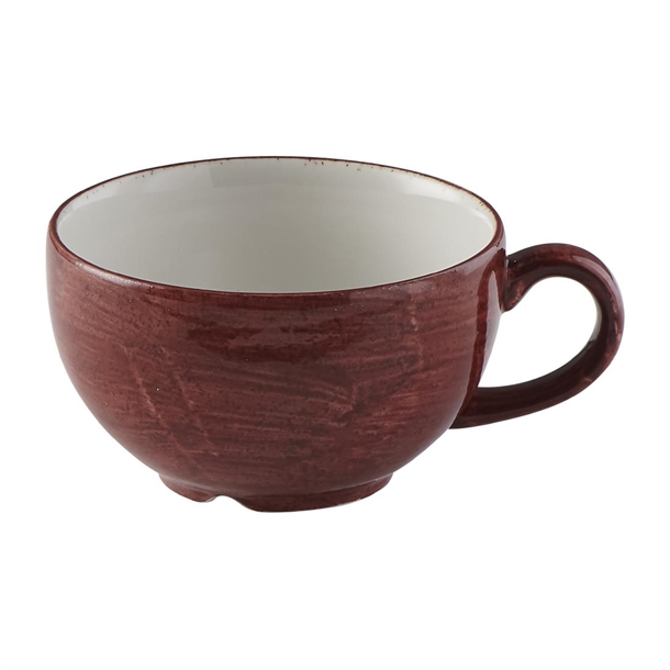 Churchill Stonecast Patina Red Rust Cappuccino Cup 227ml (Box 12)(Direct)