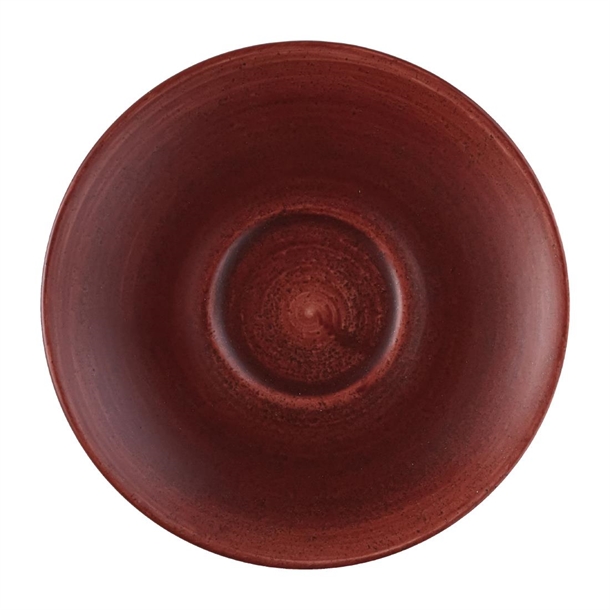 Churchill Stonecast Patina Red Rust Cappuccino Saucer - 159mm (Box 12)(Direct)