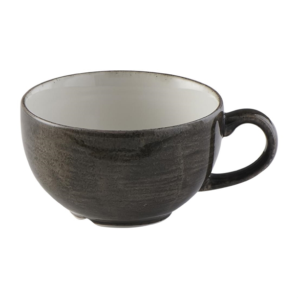 Churchill Stonecast Patina Iron Black Cappuccino Cup 227ml (Box 12)(Direct)