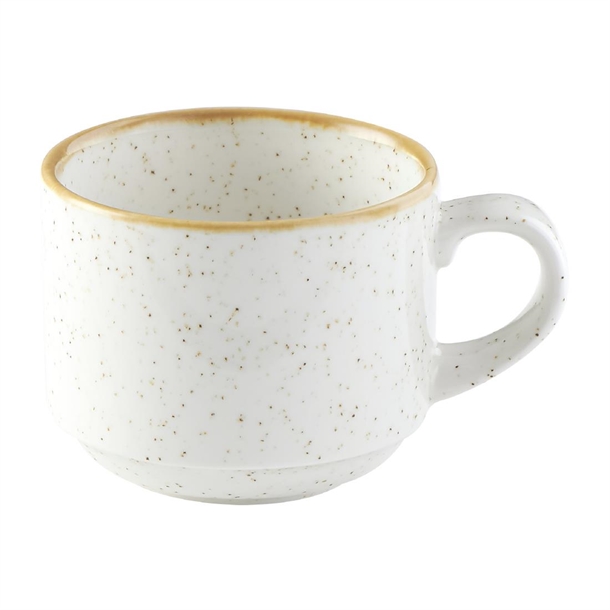 Churchill Stonecast Barley White Profile Stacking Cup 227ml (Box 12) (B2B)