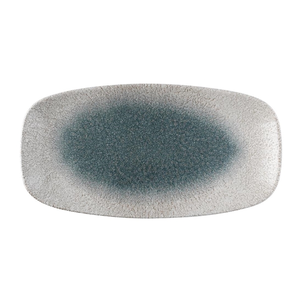 Churchill Raku Duo Agate Topaz Chefs Oblong Plate 287x152mm (Box 12) (B2B)