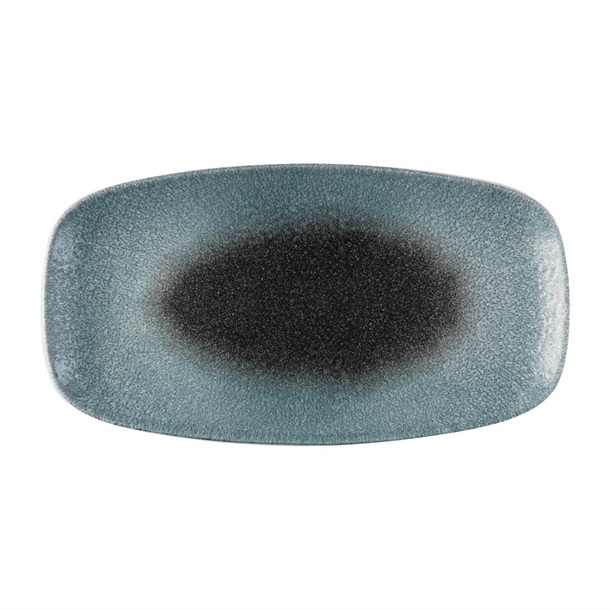 Churchill Raku Duo Topaz Quartz Chefs Oblong Plate 348x189mm(Box 6) (B2B)
