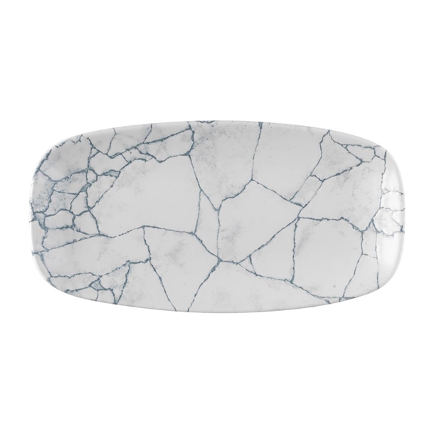 Studio Prints Kintsugi Pearl Grey Chefs Oblong Plate 287x152mm (Box 12)(Direct)