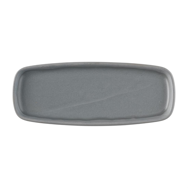 Churchill Emerge Seattle Grey Oblong Plate 254x77mm (Box 6) (B2B)