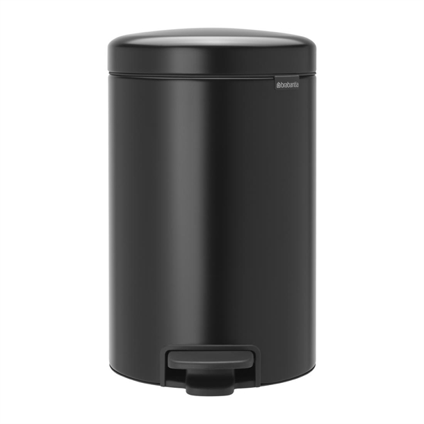 Brabantia Newicon Pedal Bin Plastic Bucket Matt Black - 12Ltr