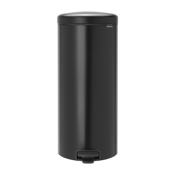 Brabantia Newicon Pedal Bin Plastic Bucket Matt Black - 30Ltr