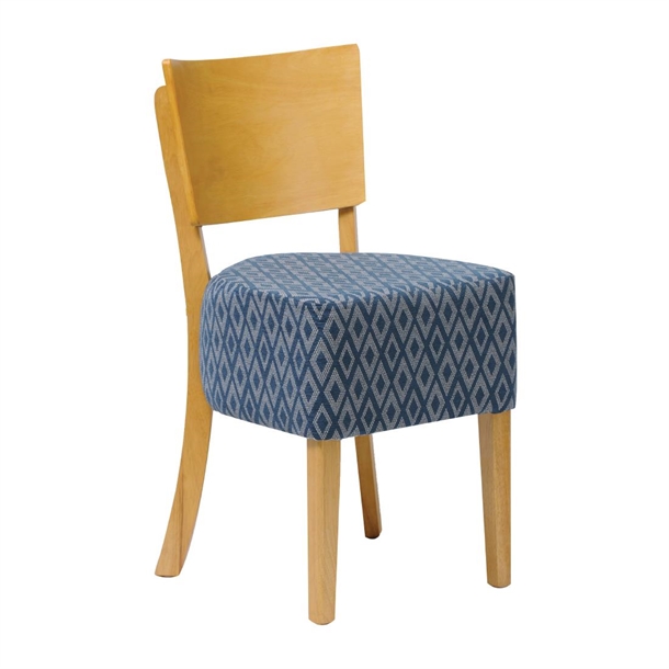 Asti Soft Oak Dining Chair Blue Diamond Deep Seat - Pair (B2B)