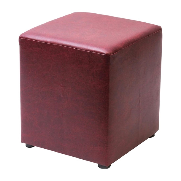 Cube In Saddle Garnet Faux Leather (Pack 2) (B2B)