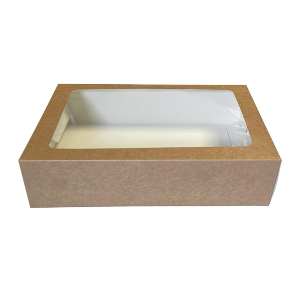 Fiesta Recyclable Platter Box with PET Window (Pack 25)
