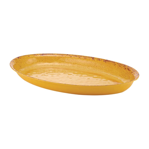 Orange Casablanca Melamine Dish - 420x280x40mm 2.5Ltr (B2B)