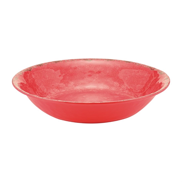 Red Casablanca Melamine Bowl - 350x350x70mm 3.5Ltr (B2B)