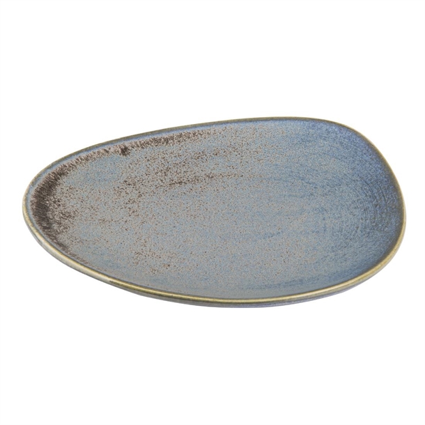Olympia Ember Blue Triangle Plate - 308x255mm (Box 4)