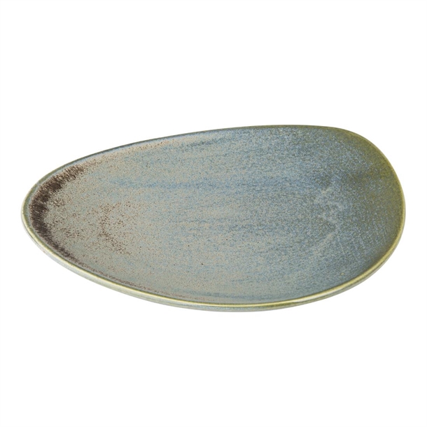 Olympia Ember Blue Triangle Plate - 250x207mm (Box 6)