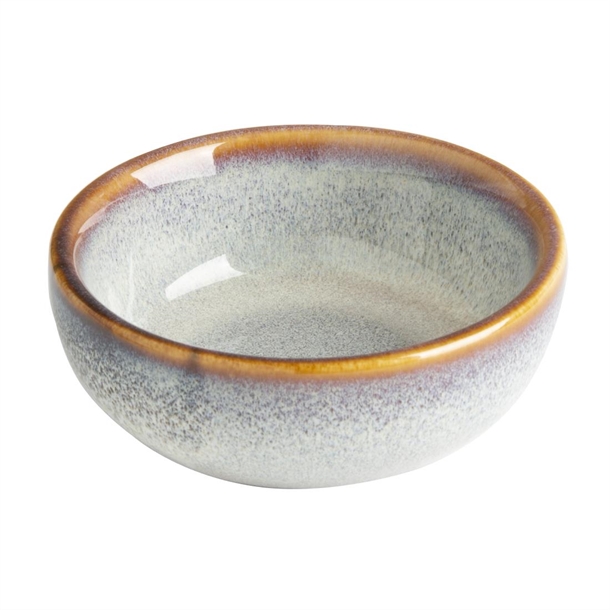 Olympia Drift Grey Plain Dipping Dish - 78mm 3" (Box 8)