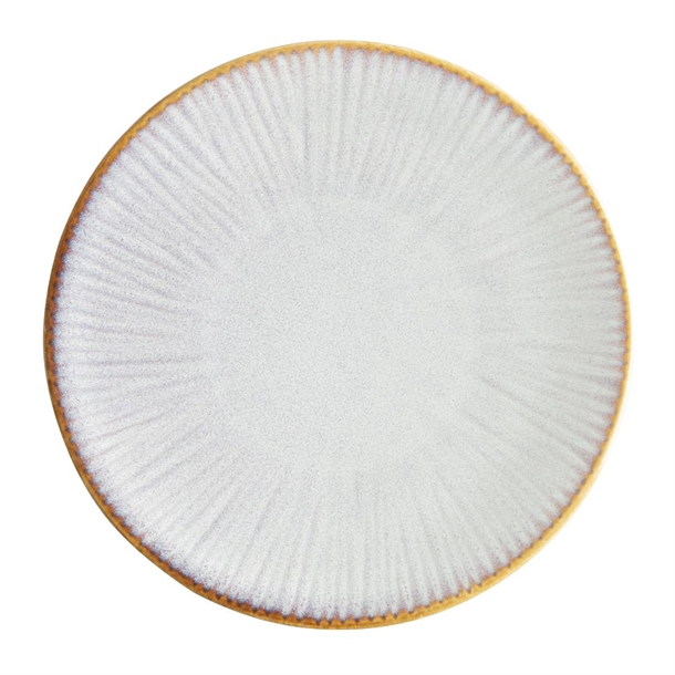 Olympia Drift Grey Embossed Coupe Plate - 180mm (Box 6)