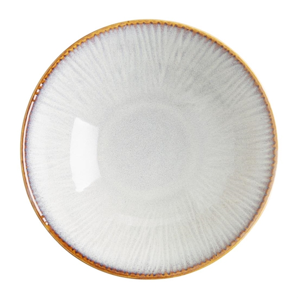 Olympia Drift Grey Embossed Coupe Bowl - 205x65mm (Box 4)
