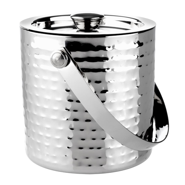 Olympia Hammered Double Wall Ice Bucket - 1.7Ltr
