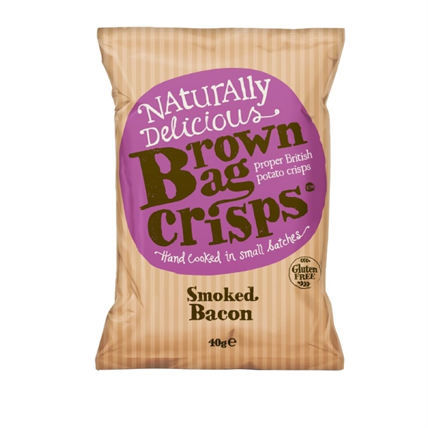 Brown Bag Crisps Smoked Bacon (40g x 20)