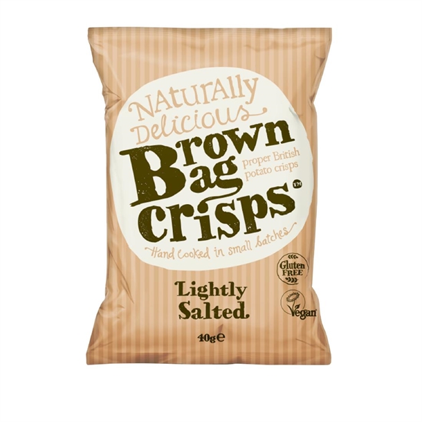 Brown Bag Crisps Lightly Salted (40g x 20)