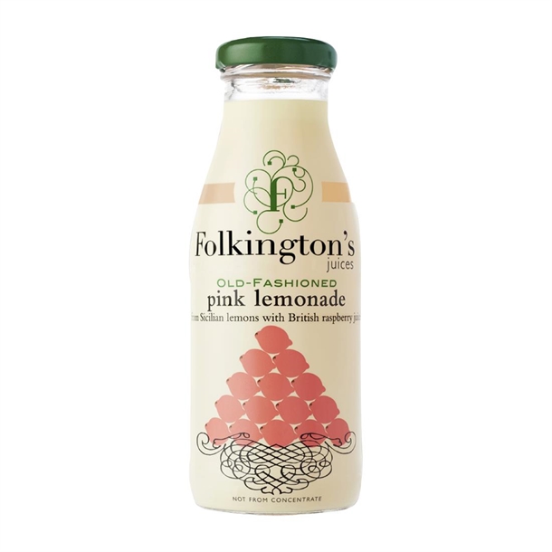 Folkington's Juices Pink Lemonade Glass Bottle (12x250ml)