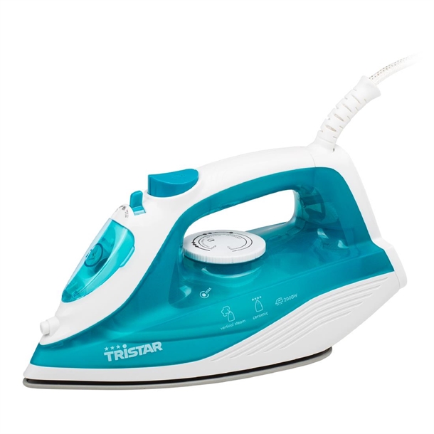 Tristar ST-8300 Stoomstrijkijzer 2000W Keramische zool Blauw Wit