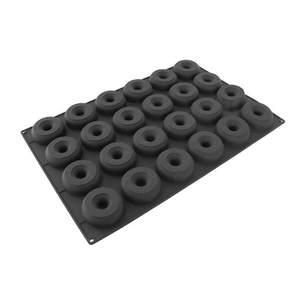 Schneider Silicone Donut Mould Black - 24x133ml 400x600mm