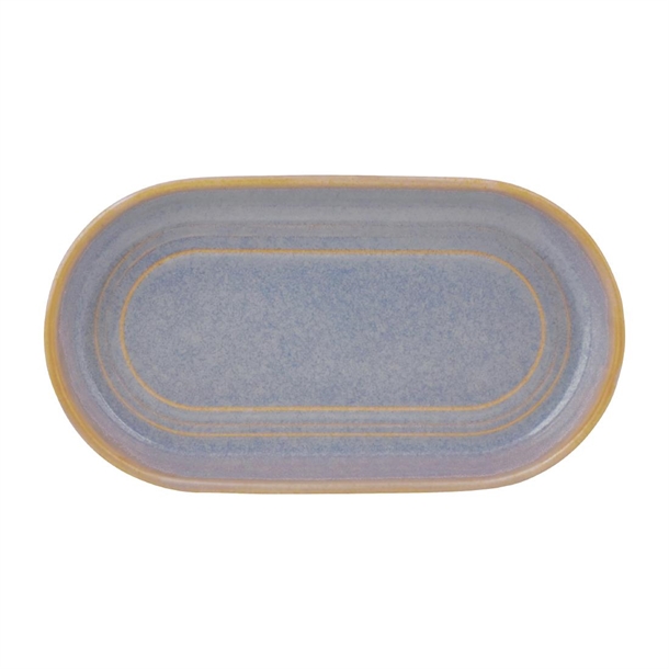 Tablekraft Urban Loft Oval Platter Azure Blue - 180x98x25mm (Box 4) (B2B)