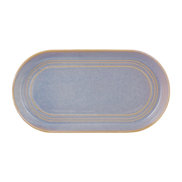 Tablekraft Urban Loft Oval Platter Azure Blue - 305x165x30mm (Box 3) (B2B)