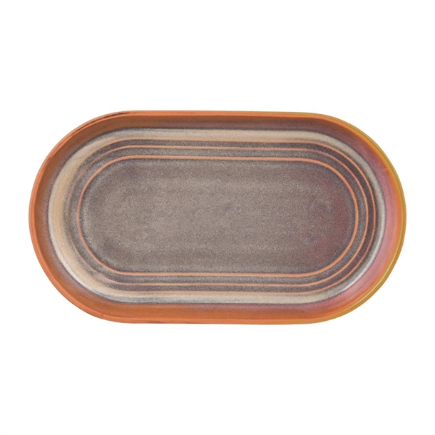 Tablekraft Urban Loft Oval Platter Auburn - 240x137x27mm (Box 4) (B2B)