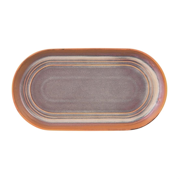 Tablekraft Urban Loft Oval Platter Auburn - 305x165x30mm (Box 3) (B2B)