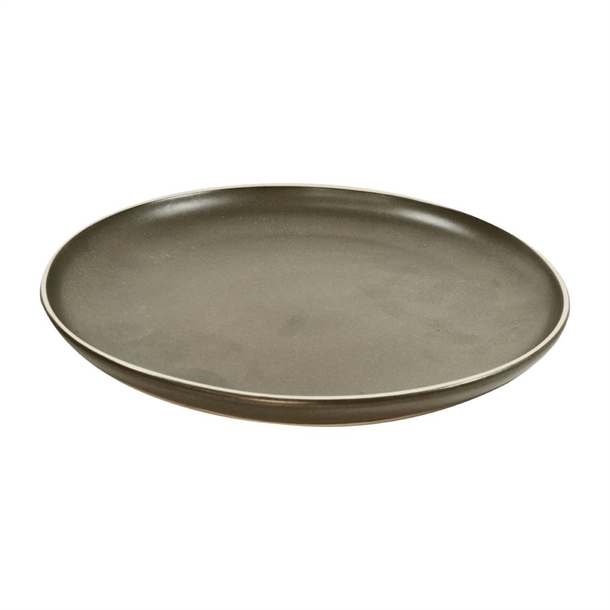 Tablekraft Urban Round Coupe Plate Dark Grey - 265mm (Box 4) (B2B)