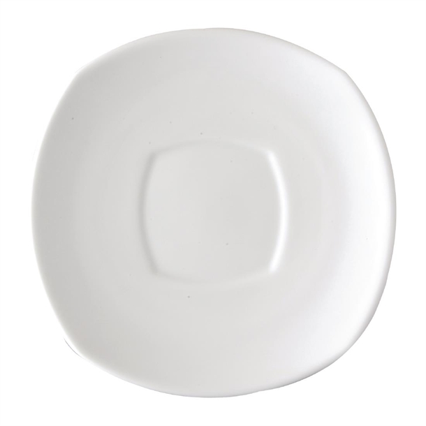 Royal Porcelain Chelsea Square Saucer with Square Well - 150mm (Box 48) (B2B)