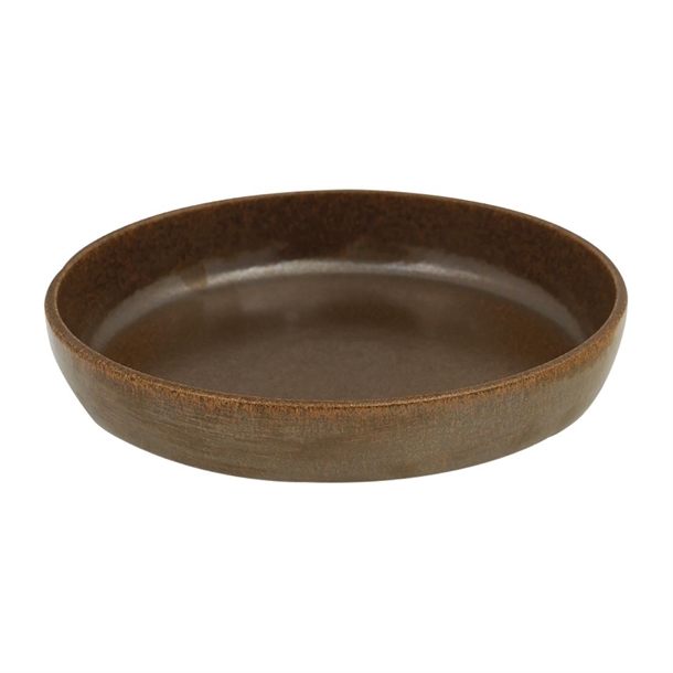 Rakstone Ease Round Deep Plate Rust - 240mm (Box 2) (B2B)