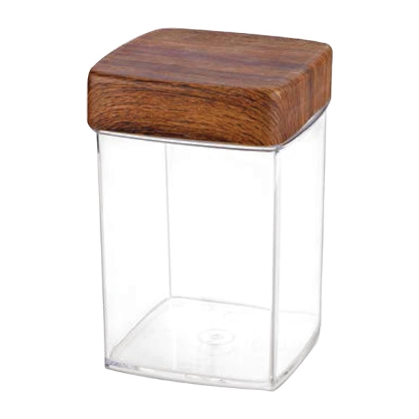 Evelin Square Canister with Lid 100x100x140mm