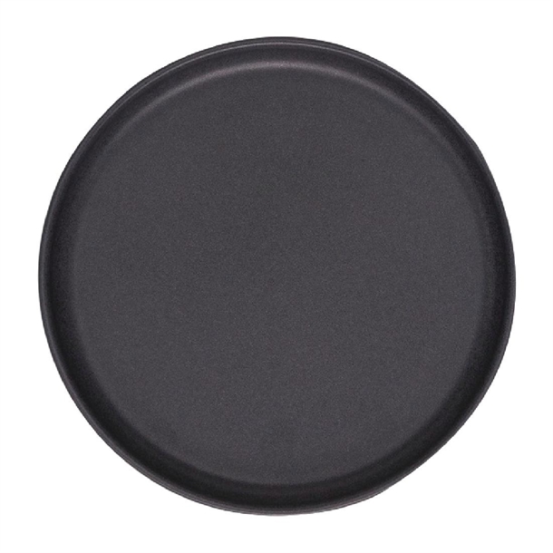 Eclipse Uno Black Round Plate - 175mm (Pack 6)