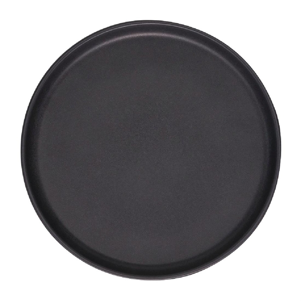 Eclipse Uno Black Round Plate - 220mm (Pack 6) (B2B)