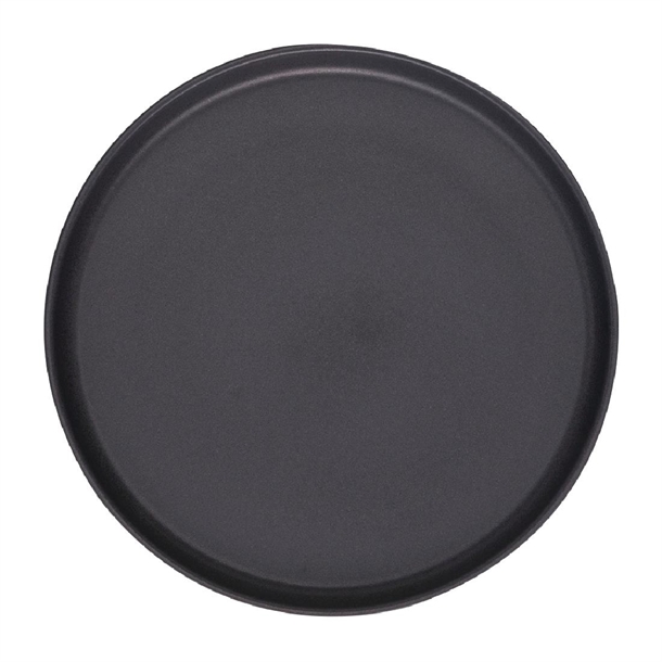 Eclipse Uno Black Round Plate - 280mm (Pack 6)