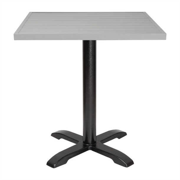 Plateau De Table Carré Bolero Noir 700 Mm - Aluminium Résistant Intérieur Extérieur