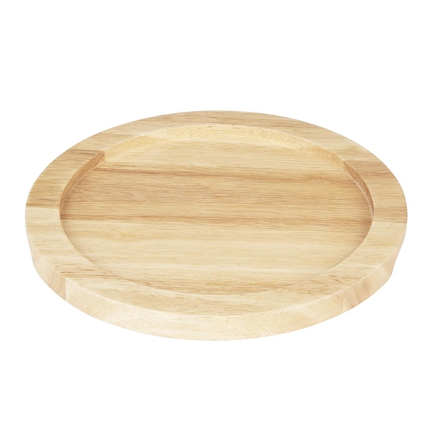 Olympia Hevea Board for Cast Iron Round Eared Dish 254mm for GJ556