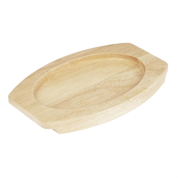 Olympia Hevea Board for Cast Iron Oval Eared Dish 210x135mm for FW818