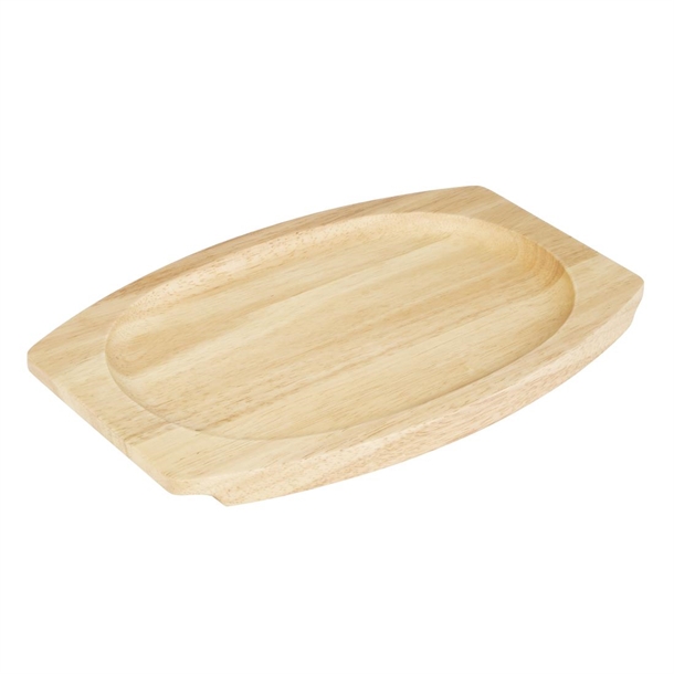 Olympia Hevea Board for Cast Iron Oval Eared Dish 320x205mm for GJ557