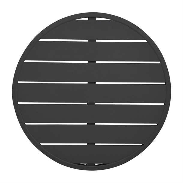 Bolero Black Aluminum Table Top Round - 580mm